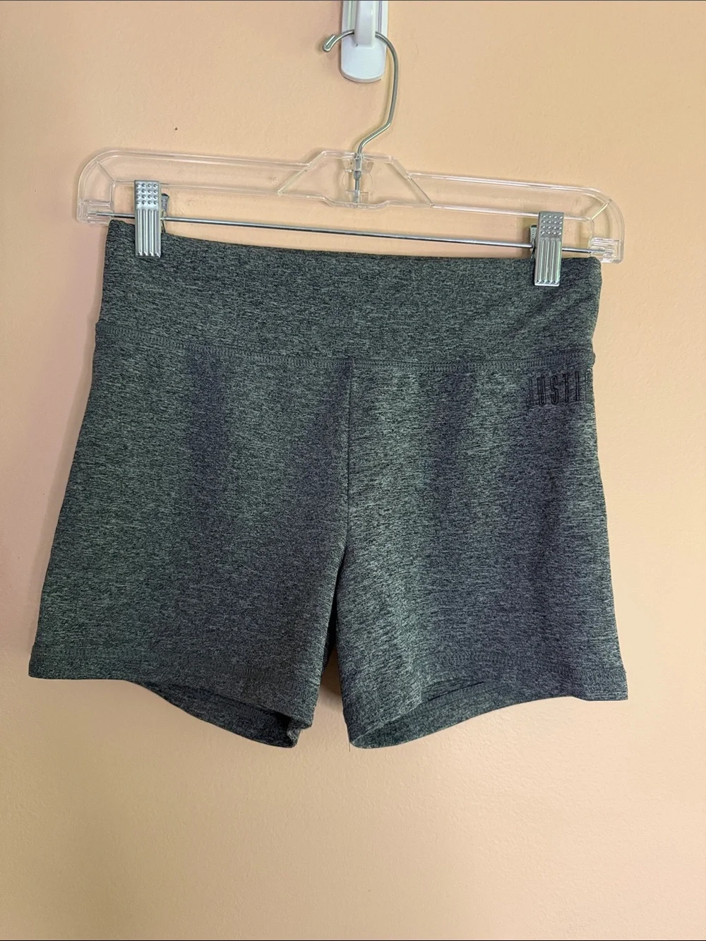 Justice Charcoal Gray High-Rise Bike Shorts